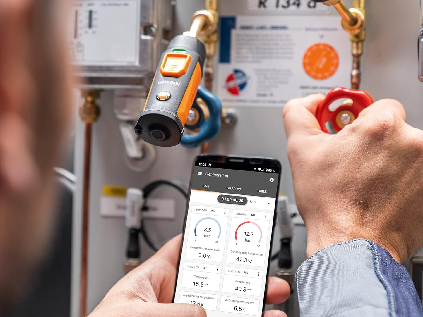 Smart Probe Kit I HVAC/R Gauge Set for Air Conditioning, Refrigeration, and Heating Systems I Includes  115I and 549I with Bluetooth Connectivity