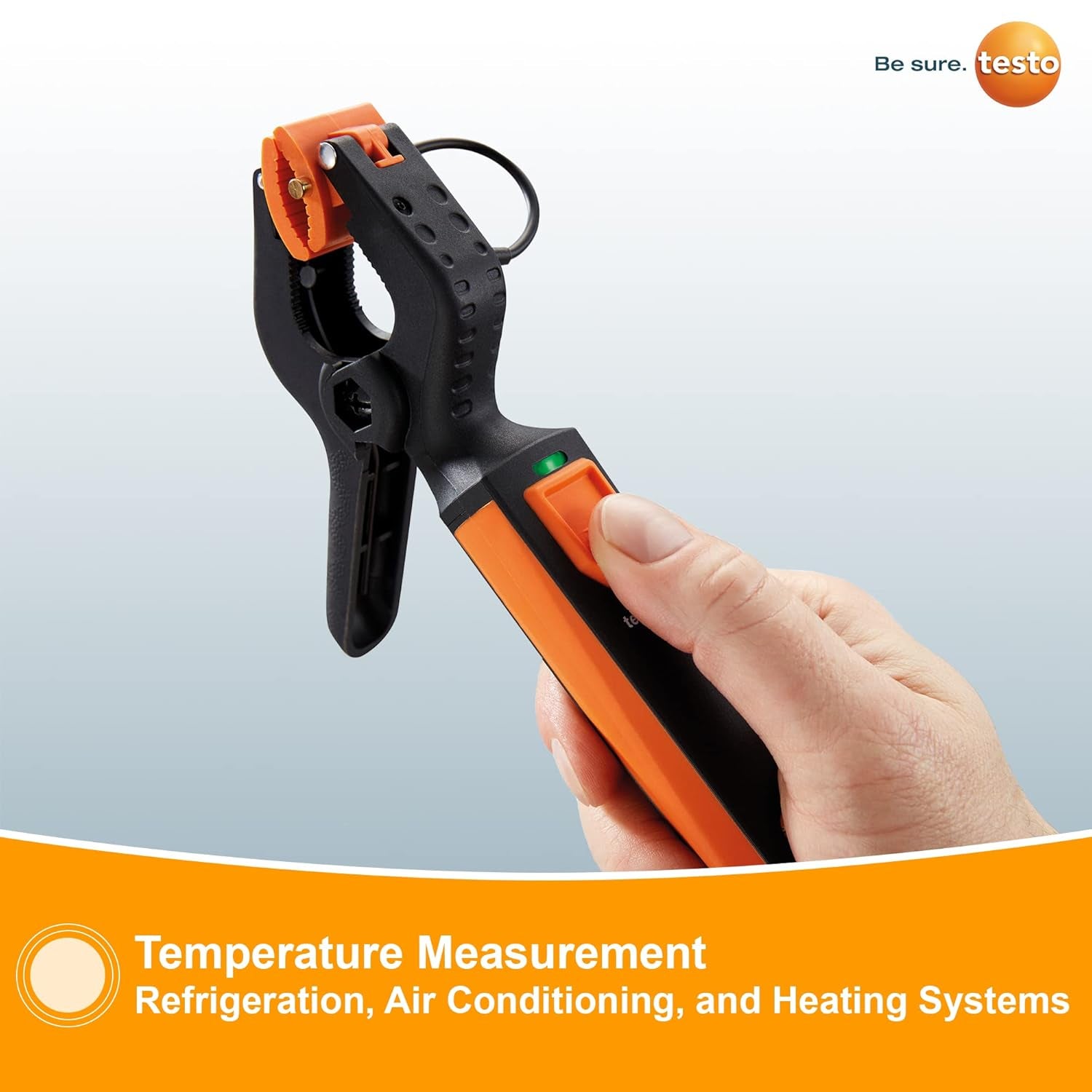 115I Clamp Meter - Amp Clamp for Heating & Cooling Systems - HVAC Thermometer for In-Pipe Measurements & -58° to 302 °F Measurement Range - HVAC Temperature Probe with Bluetooth & App Operation